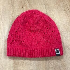 TNF Cable Knit Woven Reversible Beanie OS